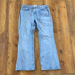 Denim Forum Aritzia The Marianne Mid Rise Loose Flare 32L